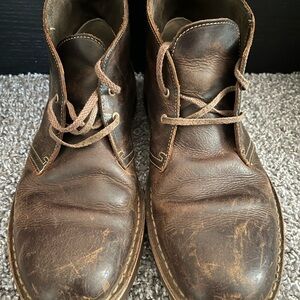 Clarks Dark Brown Leather Boots